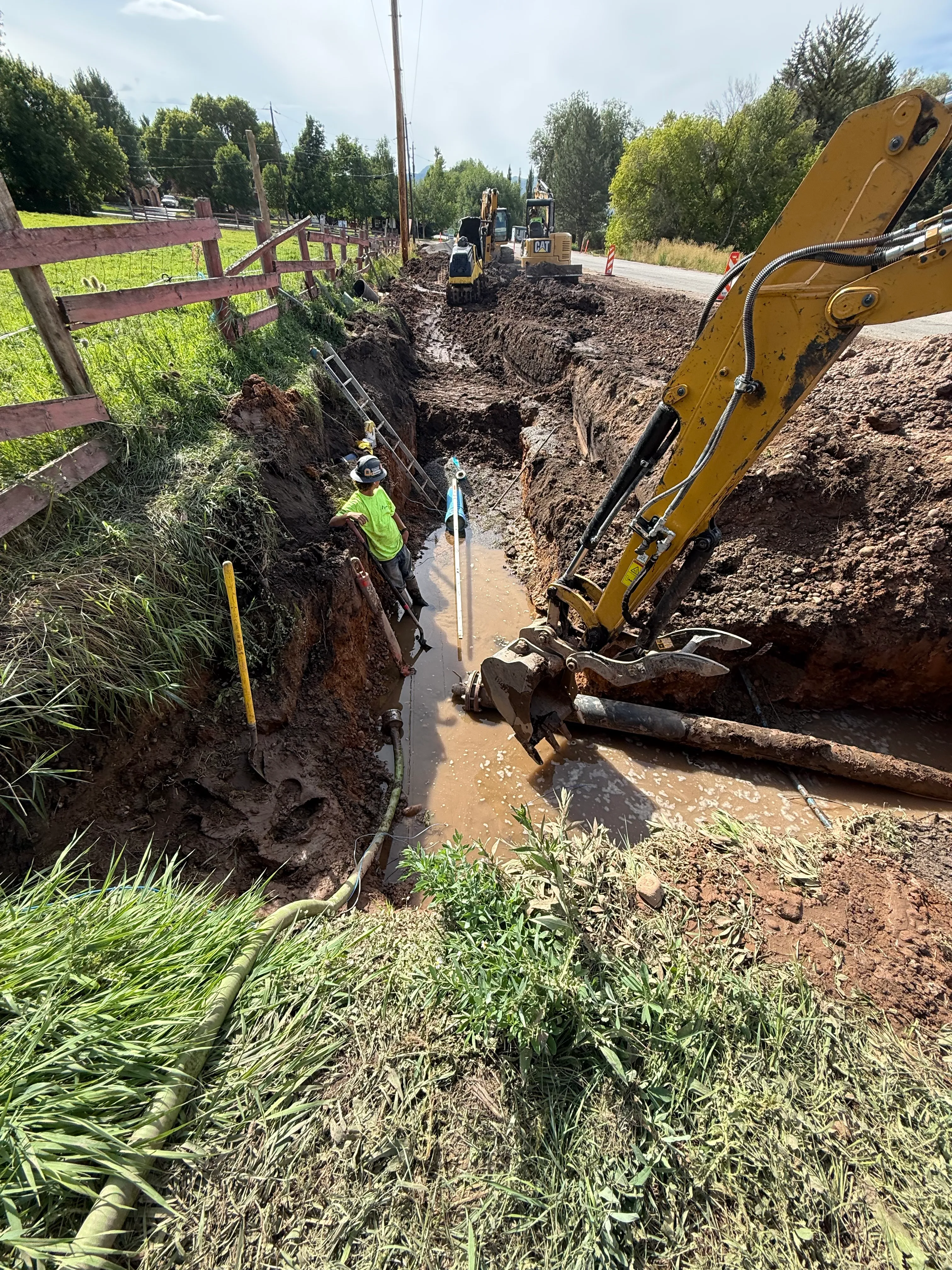 Managing groundwater and trench dewatering during deep utility and culinary water line excavation in Utah